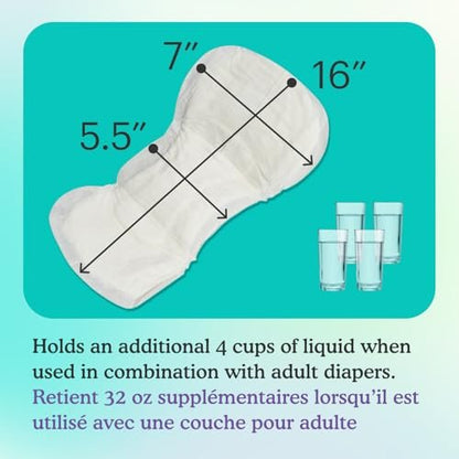 Because Overnight Booster Pads – Zusätzliche Saugfähigkeit für alle Inkontinenzslips, 22 Stück