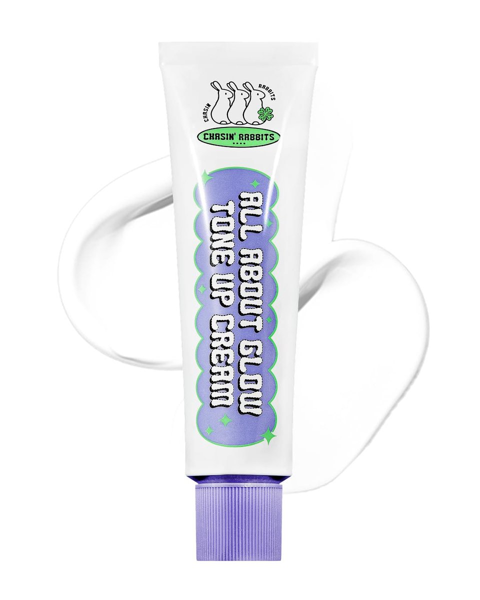CHASIN' RABBITS All About Glow Tone-up Cream 1,69 fl. oz – Natürliche Make-up-Basis für einen strahlenden No-Makeup-Look, feuchtigkeitsspendend, vegane Gesichts- & Körperpflege, K-Beauty