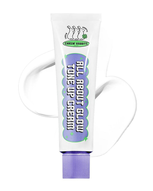 CHASIN' RABBITS All About Glow Tone-up Cream 1,69 fl. oz – Natürliche Make-up-Basis für einen strahlenden No-Makeup-Look, feuchtigkeitsspendend, vegane Gesichts- & Körperpflege, K-Beauty