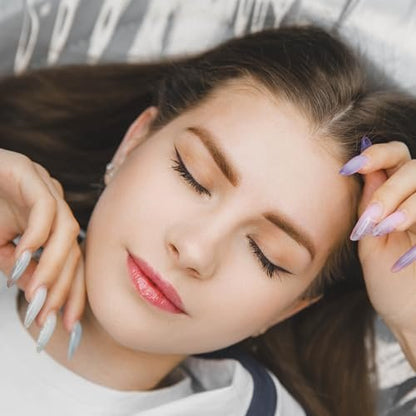 simarro 500 Stück kurze Nagelspitzen, Mandelform halbe Abdeckung Nagelspitzen Nagelverlängerungen transparente Gel-Nägel für Nageltechniker, Anfänger DIY Praxis Kunstdesign zu Hause