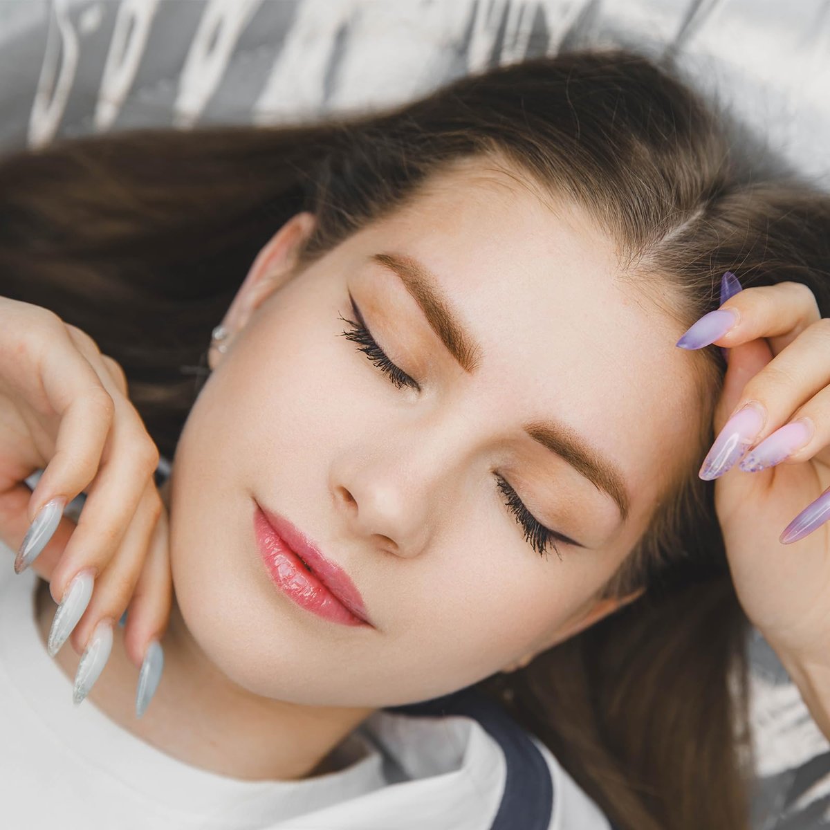 simarro 500 Stück kurze Nagelspitzen, Mandelform halbe Abdeckung Nagelspitzen Nagelverlängerungen transparente Gel-Nägel für Nageltechniker, Anfänger DIY Praxis Kunstdesign zu Hause