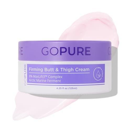 goPure Straffende Po- & Oberschenkel-Creme - Hautstraffende Körpercreme mit 8% MaxLift3-Komplex - Glättet sichtbar Dehnungsstreifen - Anti-Cellulite-Creme & Lösung für faltige Haut - Feuchtigkeitsspendende Barriere - Klinisch getestet