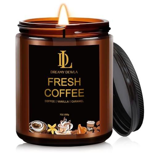 Frischer Kaffee Duftkerze, Kaffee Duftkerze, Natürliche Sojakerze für Zuhause, Lange Brenndauer von 50 Stunden, Geschenk für Männer und Frauen