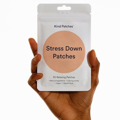 Kind Patches Stress Down Patches – Vitamin B12, Vitamin D3 & Ashwagandha Beruhigungsstreifen – Natürliche Inhaltsstoffe für tägliche Stressunterstützung – 30 Stück