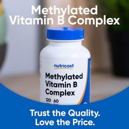 Nutricost Methyliertes Vitamin B Komplex 120 Kapseln - 60 Portionen, Glutenfrei