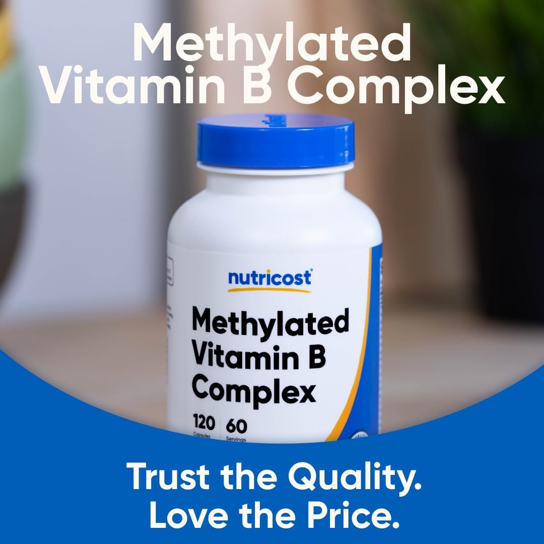 Nutricost Methyliertes Vitamin B Komplex 120 Kapseln - 60 Portionen, Glutenfrei