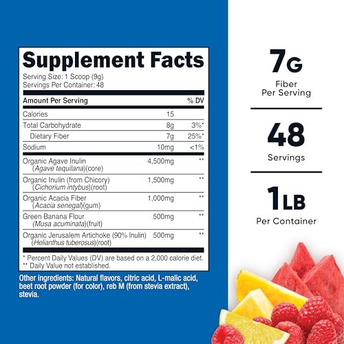 Nutricost Prebiotische Faser in Fruchtpunsch-Geschmack (1 Pfund) – Vegan, Glutenfrei, GMO-frei