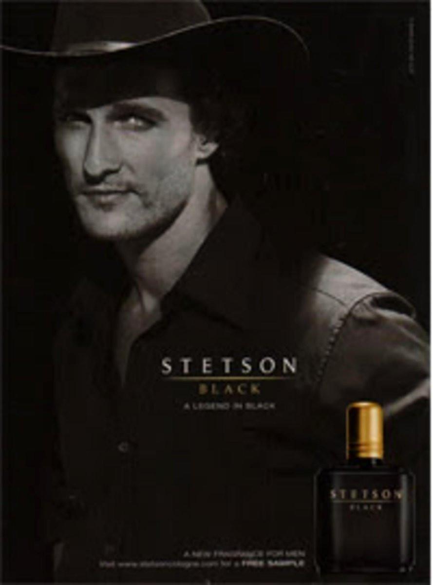 PureScents Stetson Black - Original Cologne für Männer - Maskuliner, holziger, dunkler und würziger Duft mit Noten von Sandelholz, Gewürzen und Wildleder - 100 ml