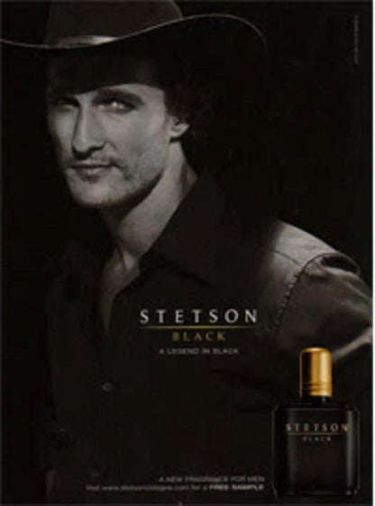 PureScents Stetson Black - Original Cologne für Männer - Maskuliner, holziger, dunkler und würziger Duft mit Noten von Sandelholz, Gewürzen und Wildleder - 100 ml