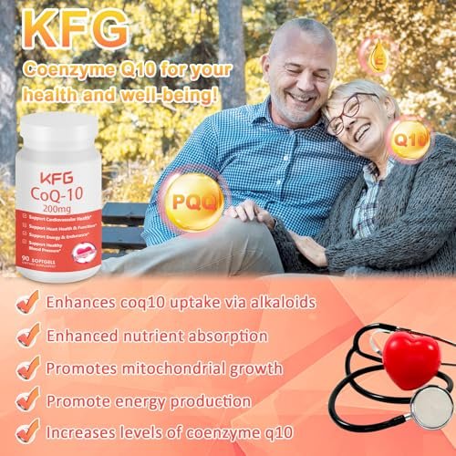 KFG CoQ10 200mg Weichkapseln – Coenzym Q10 für Herzgesundheit, Immunsystem & Zellenergie, glutenfrei