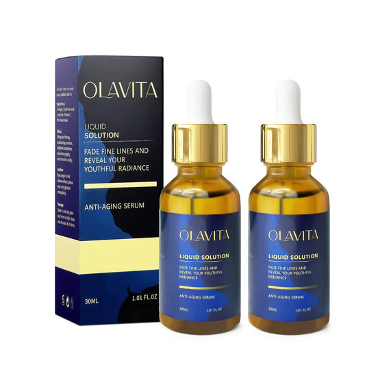 Olavita Gesichtsserum mit Vitamin C & E – Anti-Aging Serum für straffe Haut, Kollagen-Booster, reduziert feine Linien und Fältchen für einen jugendlichen Glanz (2er-Pack)