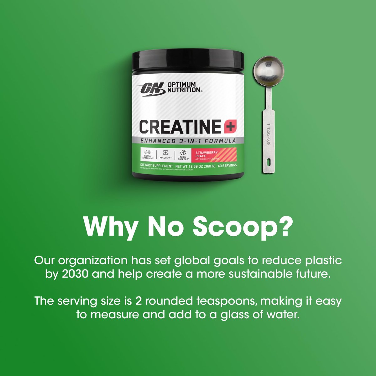 Optimum Nutrition Creatine Monohydrat Plus Pulver – Orangen-Passionsfrucht Geschmack, mit Elektrolyten & Vitaminen, 40 Portionen, 360 g