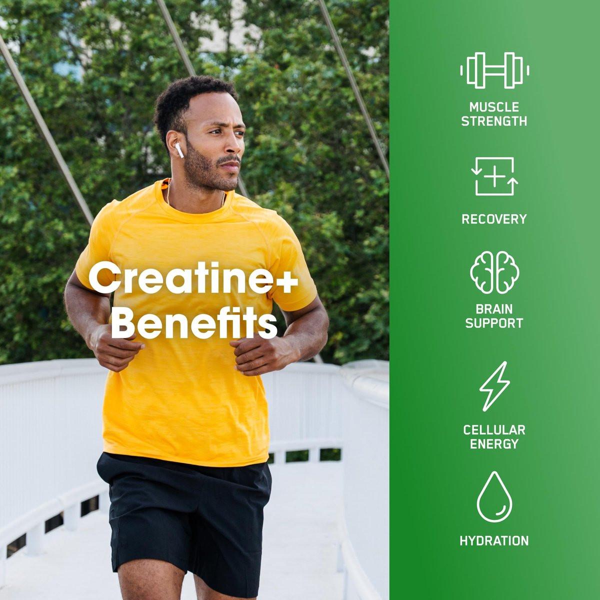Optimum Nutrition Creatine Monohydrat Plus Pulver – Erdbeer-Pfirsich-Geschmack, Kreatin-Performance-Mischung mit Elektrolyten für Hydration, zusätzliche Vitamine, 40 Portionen, 360 g (Verpackung kann variieren)