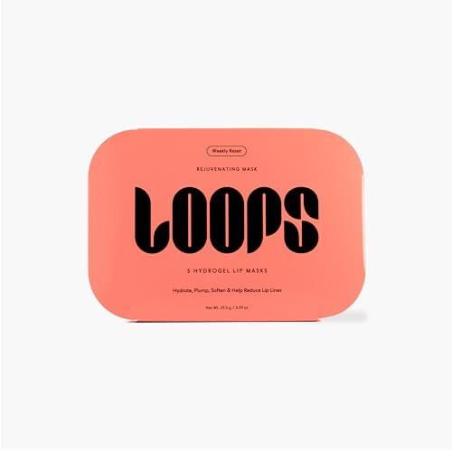 LOOPS Weekly Reset Hydrogel Korean Lip Mask – Super Hydrierende Maske für feuchtigkeitsspendende Lippen – Verjüngt und reduziert Anzeichen von Schwellungen – Lippenplumping-Maske – Kühlende und erfrischende Kollagen-Lippenmaske – 5 Stück