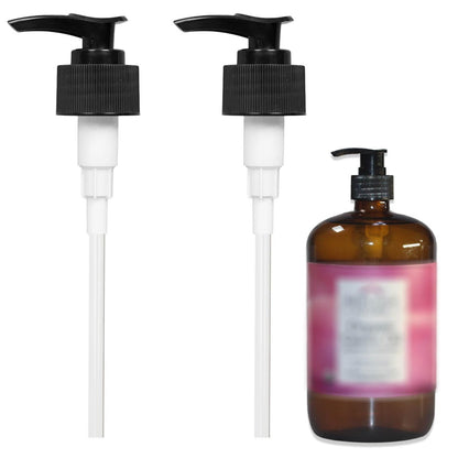 Ersatz-Pumpenspender für 32 oz Rizinusölflaschen, kompatibel mit Heritage Store Rizinusöl, Schwarz, 2er-Pack