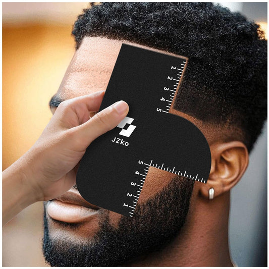 2 Stück Barber Zubehör für Haarlinienformung, Nachziehkarte für Friseure, Wiederverwendbares Farbspray-Kanten-Tool mit Maßanzeigen, Haarspray für Männer