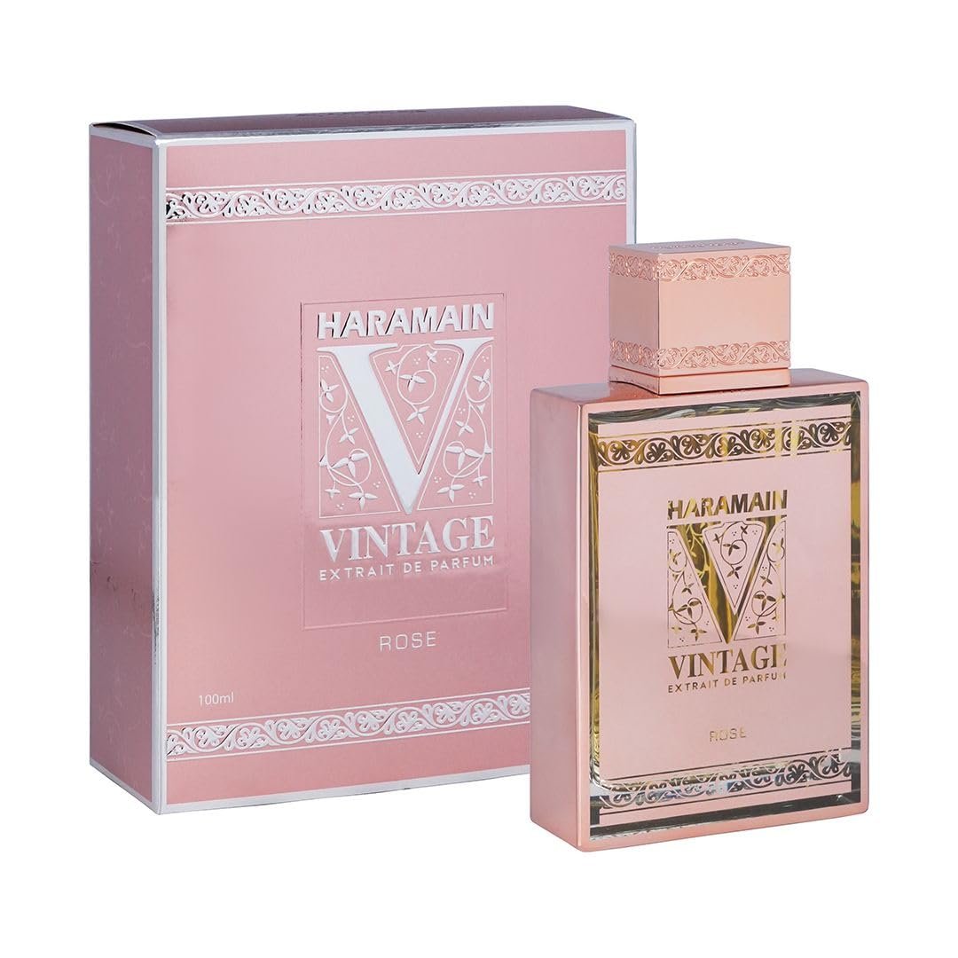 Al Haramain Vintage Rose – Extrait de Parfum für Damen und Herren – Verführerischer Duft mit Bergamotte – 3,33 oz