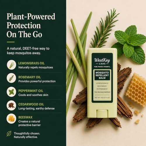 WestKey Labs Mückenstift – 3er-Pack (je 14 g) – DEET-freier, pflanzlicher Insektenschutz für Kinder & Erwachsene – Natürlicher Schutz, Reisefreundlich, Sicher für den Außenbereich