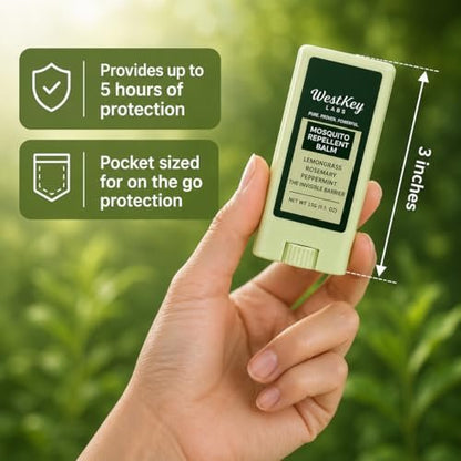 WestKey Labs Mückenstift – 3er-Pack (je 14 g) – DEET-freier, pflanzlicher Insektenschutz für Kinder & Erwachsene – Natürlicher Schutz, Reisefreundlich, Sicher für den Außenbereich