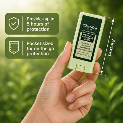WestKey Labs Mückenstift – 3er-Pack (je 14 g) – DEET-freier, pflanzlicher Insektenschutz für Kinder & Erwachsene – Natürlicher Schutz, Reisefreundlich, Sicher für den Außenbereich