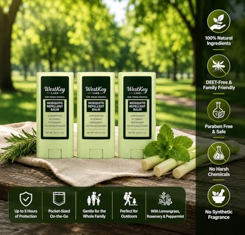 WestKey Labs Mückenstift – 3er-Pack (je 14 g) – DEET-freier, pflanzlicher Insektenschutz für Kinder & Erwachsene – Natürlicher Schutz, Reisefreundlich, Sicher für den Außenbereich