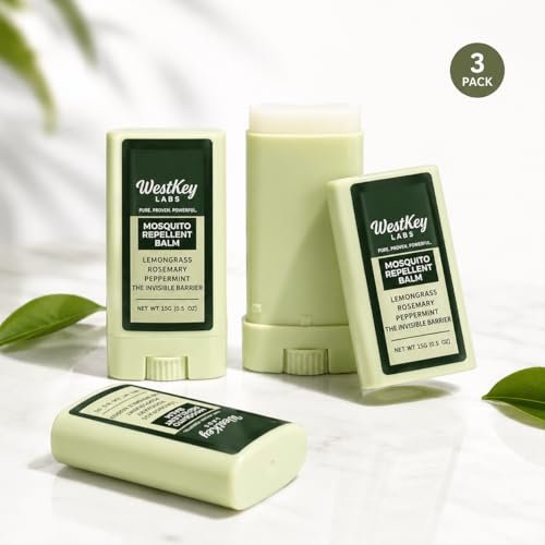WestKey Labs Mückenstift – 3er-Pack (je 14 g) – DEET-freier, pflanzlicher Insektenschutz für Kinder & Erwachsene – Natürlicher Schutz, Reisefreundlich, Sicher für den Außenbereich