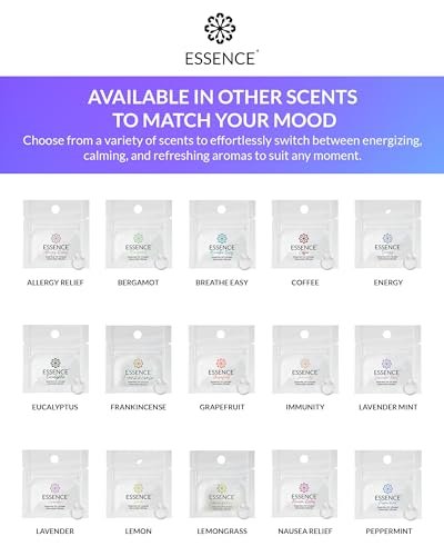 HONÉ Essence Aromatherapie Nasal-Diffuser – Lavendel-Minze Ätherisches Öl Nasenring Silikoninhalator für Stress- & Stimmungsunterstützung – Hergestellt in den USA & Reisefreundlich (3er-Pack)