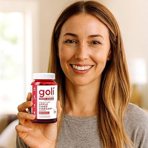 Goli Zero Sugar Apfelessig Gummis – ACV mit Vitamin B12 und Probiotika – Ohne Zuckeralkohole – Vegan, Keto-freundlich, Glutenfrei