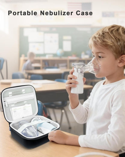 Krypthos Trageetui für tragbare Inhalatoren – Kompakte Aufbewahrungstasche für Vernebler, Asthma-Inhalatoren und Zubehör – Schwarz