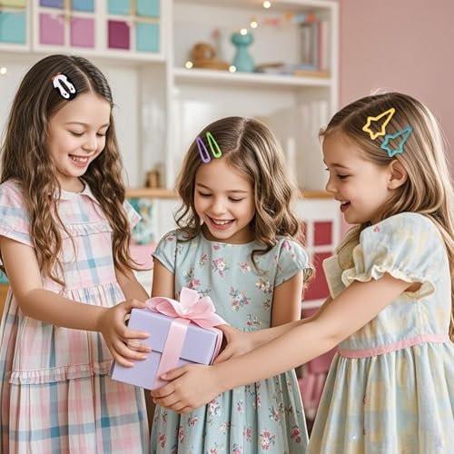 Haarspangen für Mädchen, Damen, Teenager, Kinder – Bunte, rutschfeste Metall-Frucht- und Tier-Spangen, 32-teilig