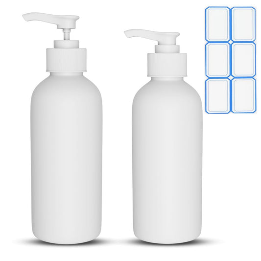DTDNZKN 2er-Pack 10 oz (300 ml) Pumpspender für Massageöl, Flüssigseife mit Etiketten