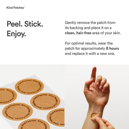 Kind Patches Collagen Patches - Hautstraffung mit Vitamin C und Aminosäuren - Natürliche Hyaluronsäure für Feuchtigkeit, gesündere Haare und Nägel - 30 Stück