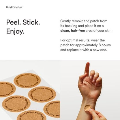 Kind Patches Collagen Patches - Hautstraffung mit Vitamin C und Aminosäuren - Natürliche Hyaluronsäure für Feuchtigkeit, gesündere Haare und Nägel - 30 Stück