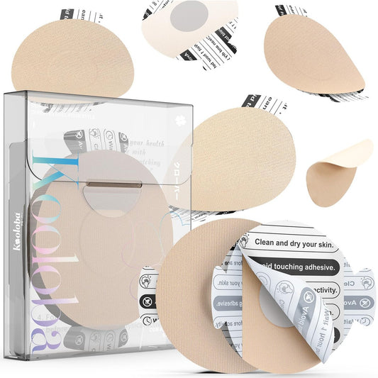 20er-Pack Klebepflaster für Libre 3 wasserdicht, Sensorschutz für CGM, vorgestanzte Trägerfolie mit einfacher Abziehlasche, 10–14 Tage Halt, keine Klebung in der Mitte (Nude, 20 Stück)