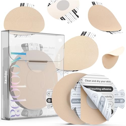 20er-Pack Klebepflaster für Libre 3 wasserdicht, Sensorschutz für CGM, vorgestanzte Trägerfolie mit einfacher Abziehlasche, 10–14 Tage Halt, keine Klebung in der Mitte (Nude, 20 Stück)