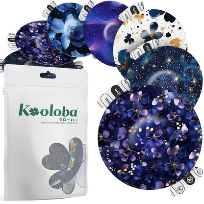 Kooloba Astralora Adhesive Patches für Libre 3 – Wasserdichte Sensorschutzfolien, 20 Stück, vorgeschnittene Trägerfolie mit Easy-Peel-Tab, 10-14 Tage Halt, kein Kleber in der Mitte