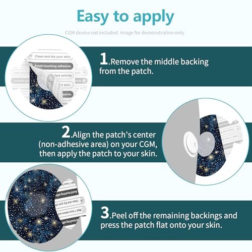 Kooloba Astralora Adhesive Patches für Libre 3 – Wasserdichte Sensorschutzfolien, 20 Stück, vorgeschnittene Trägerfolie mit Easy-Peel-Tab, 10-14 Tage Halt, kein Kleber in der Mitte