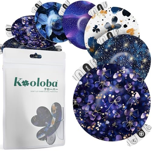 Kooloba Astralora Adhesive Patches für Libre 3 – Wasserdichte Sensorschutzfolien, 20 Stück, vorgeschnittene Trägerfolie mit Easy-Peel-Tab, 10-14 Tage Halt, kein Kleber in der Mitte