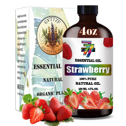 Erdbeer-Aromaöl – Süßes Erdbeeröl für Diffuser, DIY-Kerzen, Seife, Luftbefeuchter, Kinderzimmer, Geschenk – 120 ml