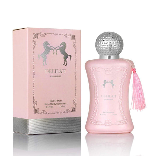 Delilah für Damen - Blumig-fruchtiger Duft - Kopfnoten von Rose, Pfingstrose, Lychee, Bergamotte & Muskat - Basisnoten von Cashmeran, Zedernholz & Weihrauch - Parabenfrei - Elegantes 100ml Flakon