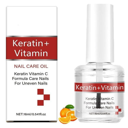 Keratin + Vitamin C Nagel- und Nagelhautöl – Stärkende Pflege für brüchige Nägel und trockene Nagelhaut, tiefenwirksame Feuchtigkeit für gesundes Nagelwachstum