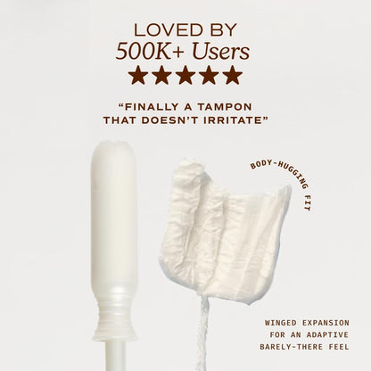 August Light Tampons – 24er Pack 100% Bio-Baumwolltampons für Frauen, ungiftig, parfümfrei, hautfreundlich mit langem Applikator
