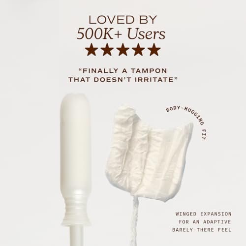August Light Tampons – 24er Pack 100% Bio-Baumwolltampons für Frauen, ungiftig, parfümfrei, hautfreundlich mit langem Applikator