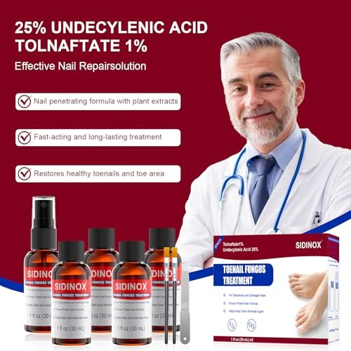 Nagelpilz Behandlung Extra Stark mit 25% Undecylensäure – 5er-Pack (5x30 ml) für beschädigte, verfärbte und verdickte Nägel
