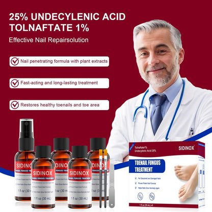 Nagelpilz Behandlung Extra Stark mit 25% Undecylensäure – 5er-Pack (5x30 ml) für beschädigte, verfärbte und verdickte Nägel