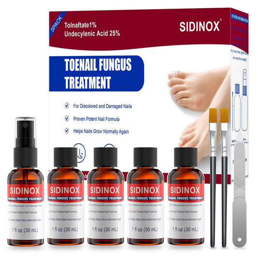 Nagelpilz Behandlung Extra Stark mit 25% Undecylensäure – 5er-Pack (5x30 ml) für beschädigte, verfärbte und verdickte Nägel