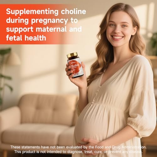 Temimar Cholinbitartrat 550 mg – Hochwertiges Cholin für Leber- und Gehirngesundheit, Nicht-GVO, Glutenfrei, Hergestellt in den USA, 60 vegane Kapseln