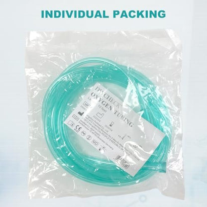 DWCHECK 3er-Pack Sauerstoffschlauch, 3,05 m grün, knickfest, nicht abknickend, universeller Anschluss, einzeln verpackt