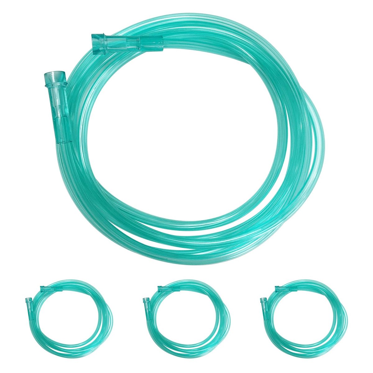 DWCHECK 3er-Pack Sauerstoffschlauch, 2,1 m grüner knickfester Sauerstoffversorgungsschlauch, nicht abknickend, langlebig, universelle Schnittstelle, einzeln verpackt
