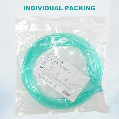 DWCHECK 3er-Pack Sauerstoffschlauch, 2,1 m grüner knickfester Sauerstoffversorgungsschlauch, nicht abknickend, langlebig, universelle Schnittstelle, einzeln verpackt